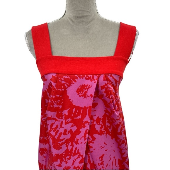 Diane von Furstenberg Payne Printed Silk Dress - Red / Pink - Size 4 - Picture 4 of 10